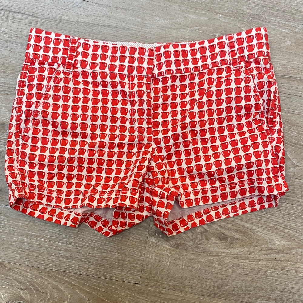 J. Crew Red Apples Shorts-4
